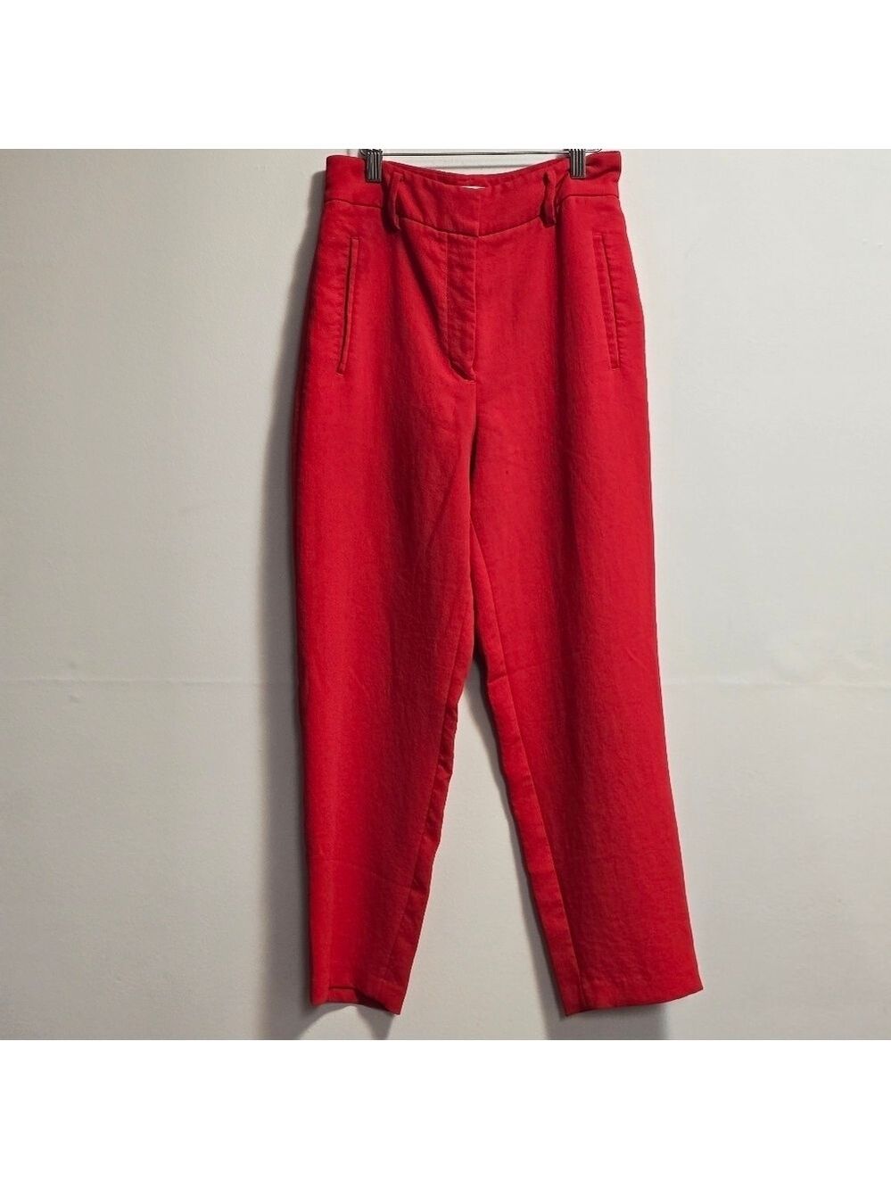 Aritizia Wilfred Red High-Waisted Trousers